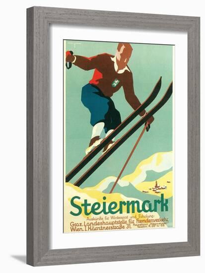 Steiermark Ski Poster-null-Framed Art Print