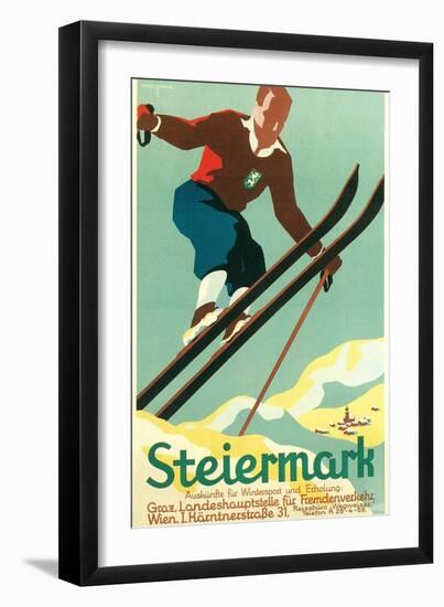 Steiermark Ski Poster-null-Framed Art Print