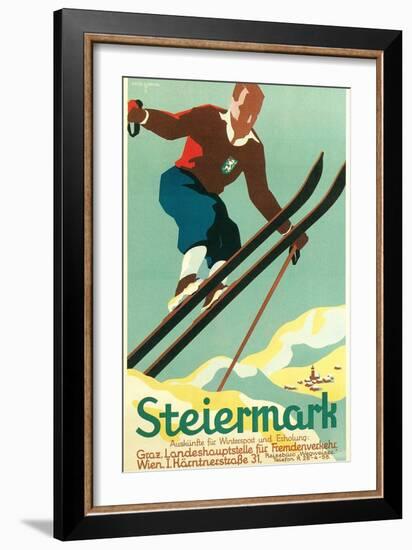 Steiermark Ski Poster-null-Framed Art Print