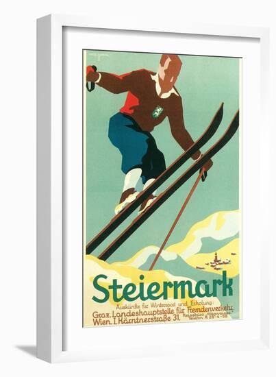 Steiermark Ski Poster-null-Framed Art Print