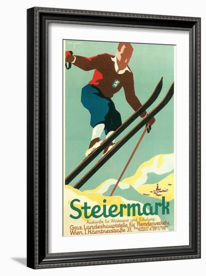 Steiermark Ski Poster-null-Framed Art Print