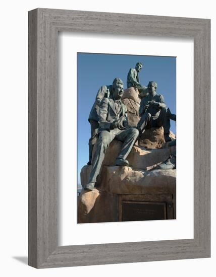 Steinbeck Statue, Cannery Row, Monterey, California, United States of America, North America-Ethel Davies-Framed Photographic Print