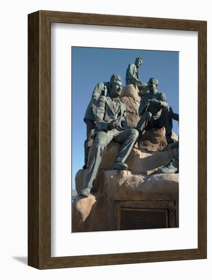 Steinbeck Statue, Cannery Row, Monterey, California, United States of America, North America-Ethel Davies-Framed Photographic Print