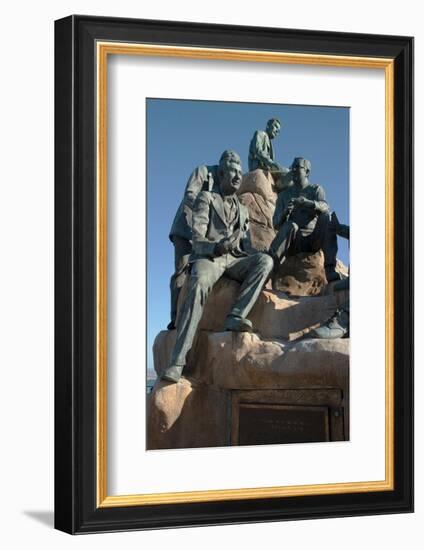 Steinbeck Statue, Cannery Row, Monterey, California, United States of America, North America-Ethel Davies-Framed Photographic Print