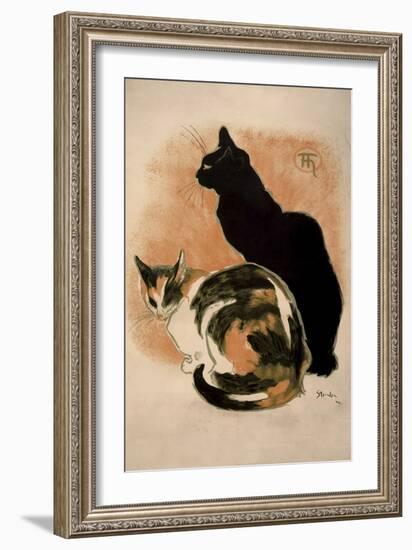 Steinlen, Two Cats-null-Framed Giclee Print