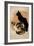 Steinlen, Two Cats-null-Framed Giclee Print