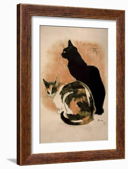 Steinlen, Two Cats-null-Framed Giclee Print