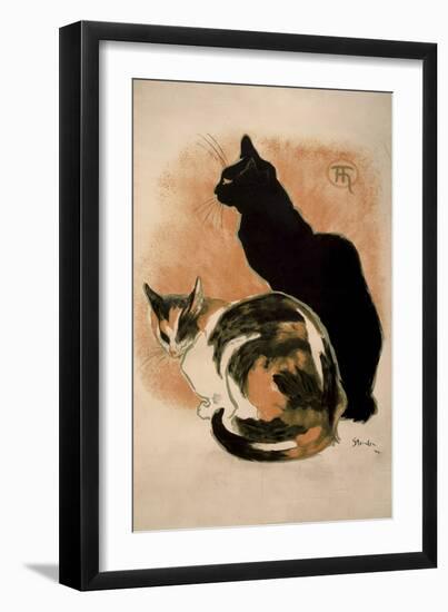 Steinlen, Two Cats-null-Framed Giclee Print