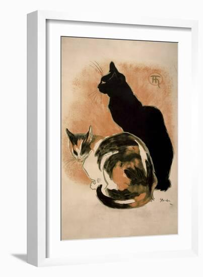 Steinlen, Two Cats-null-Framed Giclee Print