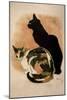 Steinlen, Two Cats-null-Mounted Giclee Print