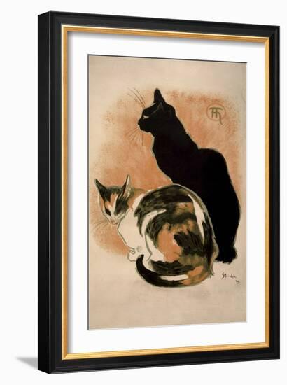 Steinlen, Two Cats-null-Framed Giclee Print