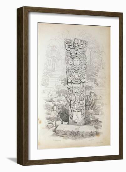 Stela P at Copan, Honduras-Frederick Catherwood-Framed Giclee Print