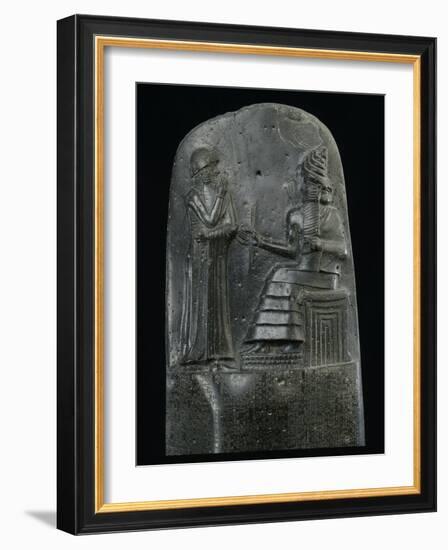 Stèle du Code de lois de Hammurabi-null-Framed Giclee Print