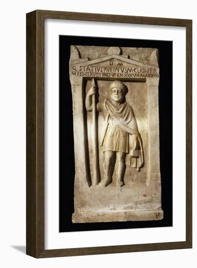 Stele for Sailor Statius Rufino, Soldier from Misenum Fleet-null-Framed Giclee Print