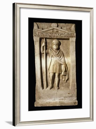 Stele for Sailor Statius Rufino, Soldier from Misenum Fleet-null-Framed Giclee Print