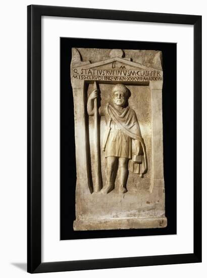 Stele for Sailor Statius Rufino, Soldier from Misenum Fleet-null-Framed Giclee Print