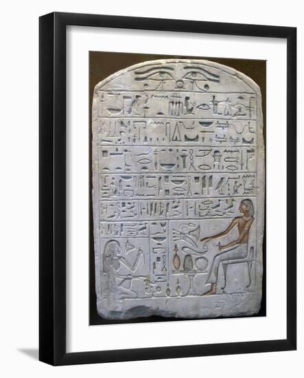 Stele of Pepi, Chief of the Potters, Ancient Egyptian, 18th Century Bc-null-Framed Photographic Print