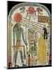 Stele of the Lady Taperet Before Re-Horakhty, circa 1000 BC (Stuccoed & Painted Wood)-null-Mounted Giclee Print