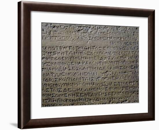 Stele with Inscriptions in Greek, Greek-Roman Empire-null-Framed Giclee Print