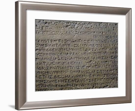 Stele with Inscriptions in Greek, Greek-Roman Empire-null-Framed Giclee Print