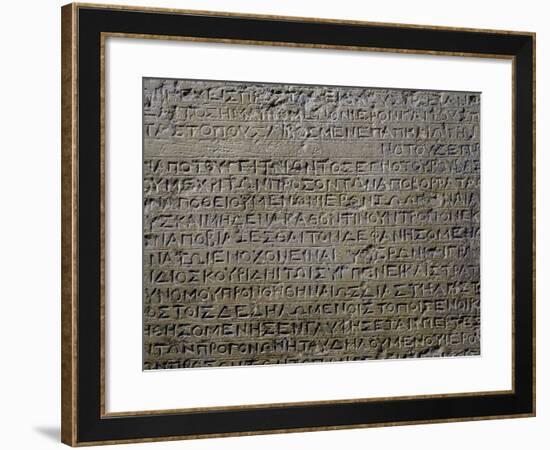 Stele with Inscriptions in Greek, Greek-Roman Empire-null-Framed Giclee Print