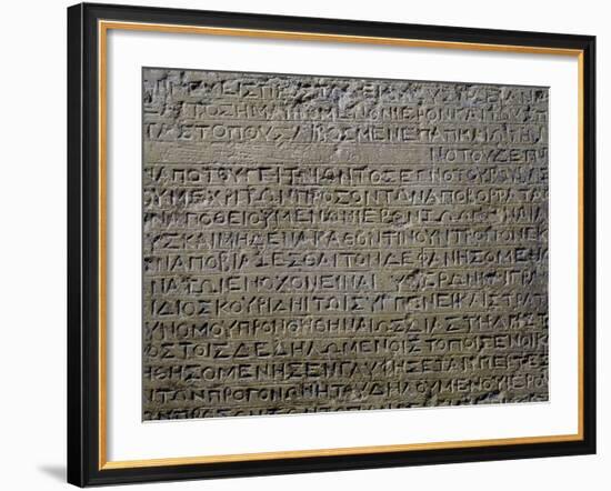 Stele with Inscriptions in Greek, Greek-Roman Empire-null-Framed Giclee Print