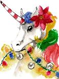 Mischievous Holiday Animal - Rainbow Unicorn-Stella Chang-Art Print