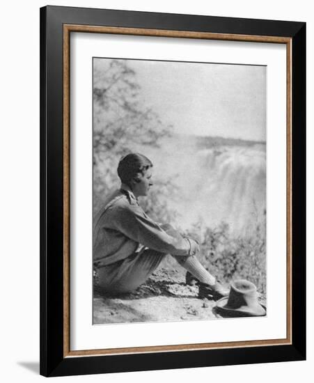Stella Court Treatt at Victoria Falls, Livingstone to Broken Hill, Northern Rhodesia, 1925-Thomas A Glover-Framed Giclee Print