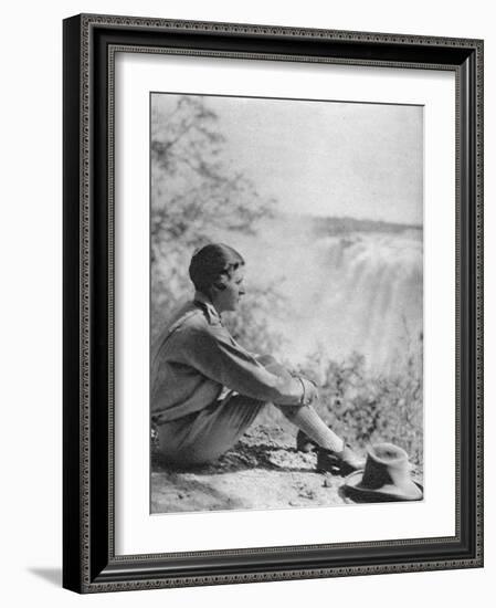 Stella Court Treatt at Victoria Falls, Livingstone to Broken Hill, Northern Rhodesia, 1925-Thomas A Glover-Framed Giclee Print