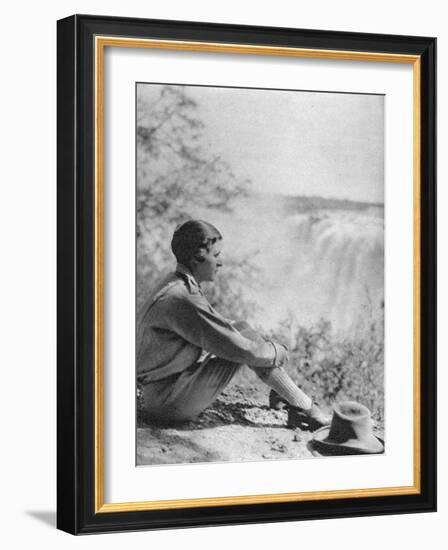 Stella Court Treatt at Victoria Falls, Livingstone to Broken Hill, Northern Rhodesia, 1925-Thomas A Glover-Framed Giclee Print