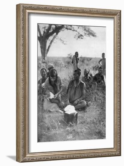 Stella Court Treatt Tending a Sick Baby, Bulawayo to Dett, Southern Rhodesia, C1924-C1925-Thomas A Glover-Framed Giclee Print