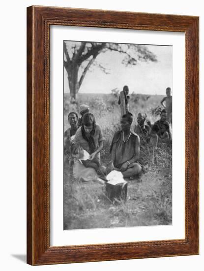 Stella Court Treatt Tending a Sick Baby, Bulawayo to Dett, Southern Rhodesia, C1924-C1925-Thomas A Glover-Framed Giclee Print
