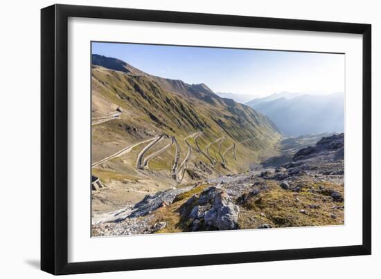 Stelvio Pass, Ortler Alps, South Tyrol / Sondrio, Italy: Highest Paved Mt Pass In The Eastern Alps-Axel Brunst-Framed Photographic Print