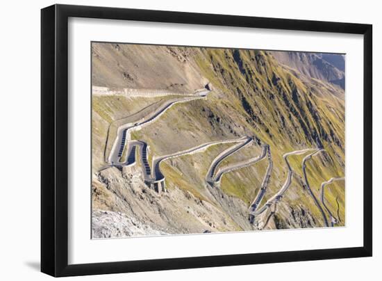 Stelvio Pass, Ortler Alps, South Tyrol / Sondrio, Italy: The Highest Paved Mountain Pass E Alps-Axel Brunst-Framed Photographic Print