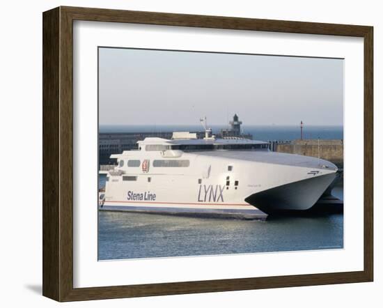 Stena Line 'Sea Lynx' Trimaran, Dieppe Harbour, France-Ian Griffiths-Framed Photographic Print