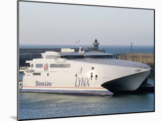 Stena Line 'Sea Lynx' Trimaran, Dieppe Harbour, France-Ian Griffiths-Mounted Photographic Print