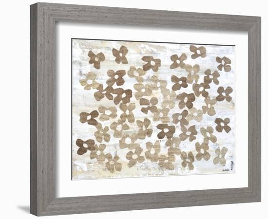 Stenciled Posies I-Natalie Avondet-Framed Art Print