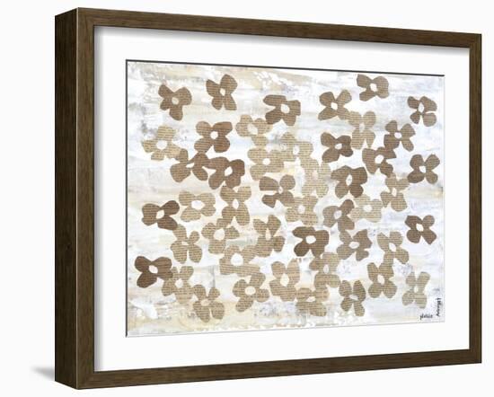 Stenciled Posies I-Natalie Avondet-Framed Art Print