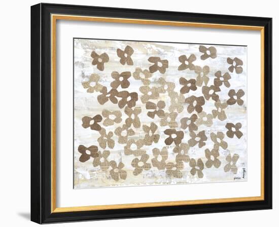 Stenciled Posies I-Natalie Avondet-Framed Art Print