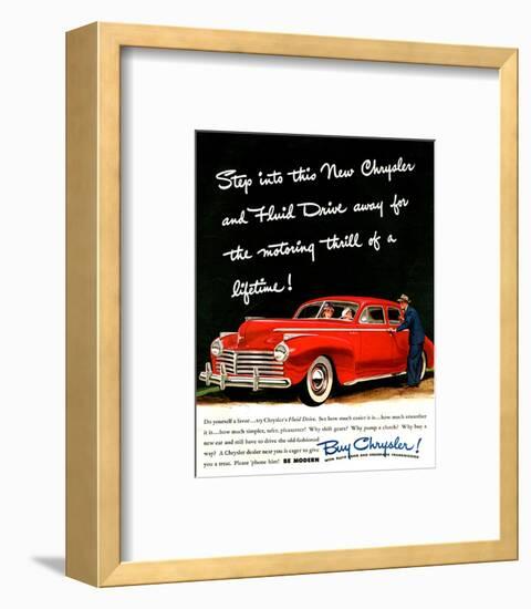 Step Into This New Chrysler-null-Framed Art Print