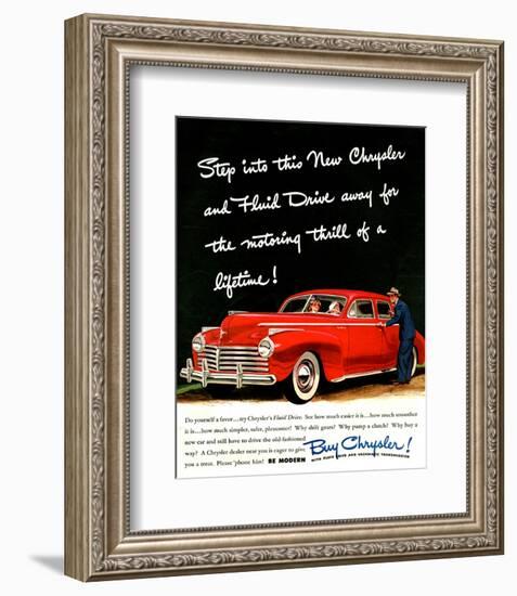 Step Into This New Chrysler-null-Framed Art Print