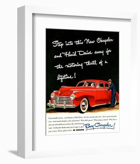 Step Into This New Chrysler-null-Framed Art Print