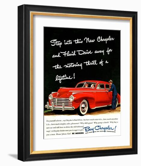 Step Into This New Chrysler-null-Framed Art Print