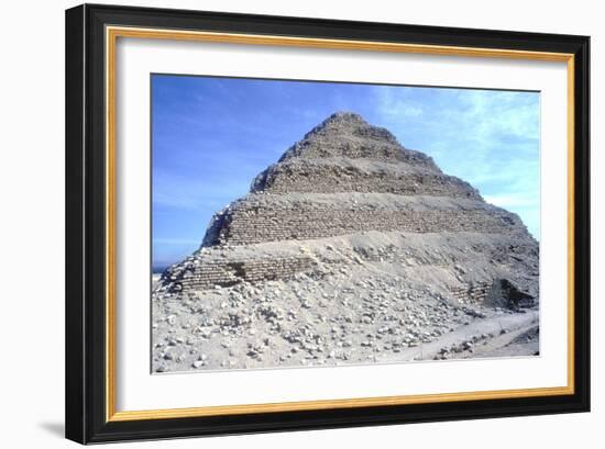 Step Pyramid of King Djoser (Zozer), Saqqara, Egypt, 3rd Dynasty, C2600 Bc-Imhotep-Framed Photographic Print