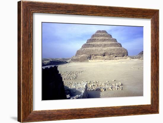 Step Pyramid of King Djoser (Zozer), Saqqara, Egypt, 3rd Dynasty, C2600 Bc-Imhotep-Framed Photographic Print