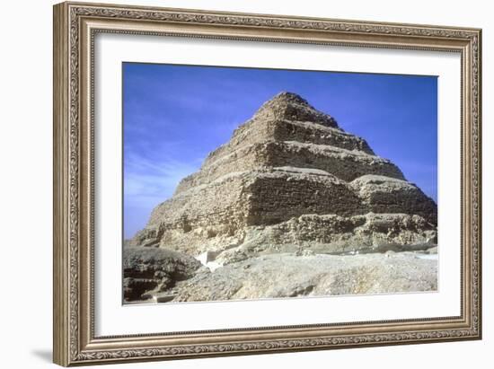 Step Pyramid of King Djoser (Zozer), Saqqara, Egypt, 3rd Dynasty, C2600 Bc-Imhotep-Framed Photographic Print