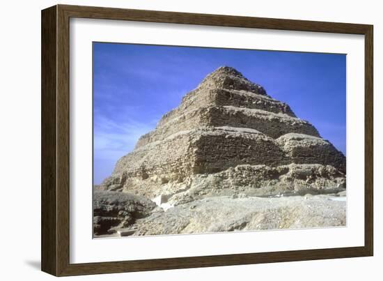 Step Pyramid of King Djoser (Zozer), Saqqara, Egypt, 3rd Dynasty, C2600 Bc-Imhotep-Framed Photographic Print