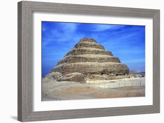 Step Pyramid of King Djoser (Zozer), Saqqara, Egypt, 3rd Dynasty, C2600 Bc-Imhotep-Framed Photographic Print