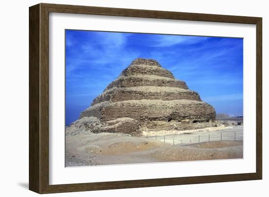 Step Pyramid of King Djoser (Zozer), Saqqara, Egypt, 3rd Dynasty, C2600 Bc-Imhotep-Framed Photographic Print