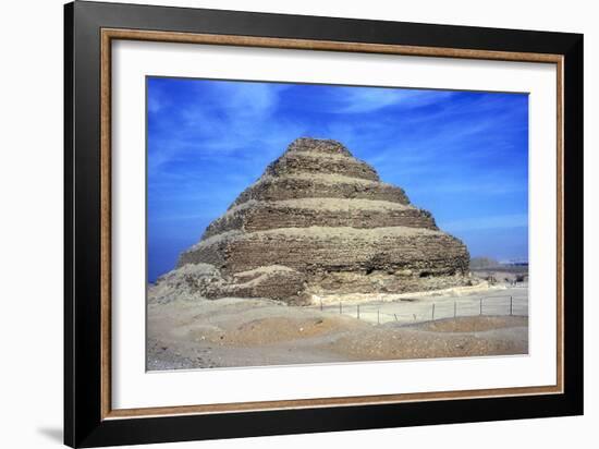 Step Pyramid of King Djoser (Zozer), Saqqara, Egypt, 3rd Dynasty, C2600 Bc-Imhotep-Framed Photographic Print